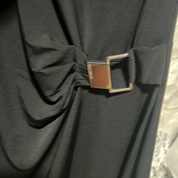 Michael Kors Black Dress, Zip Back, Silver Front Buckle Size 3X Brand New - Picture 2 of 7